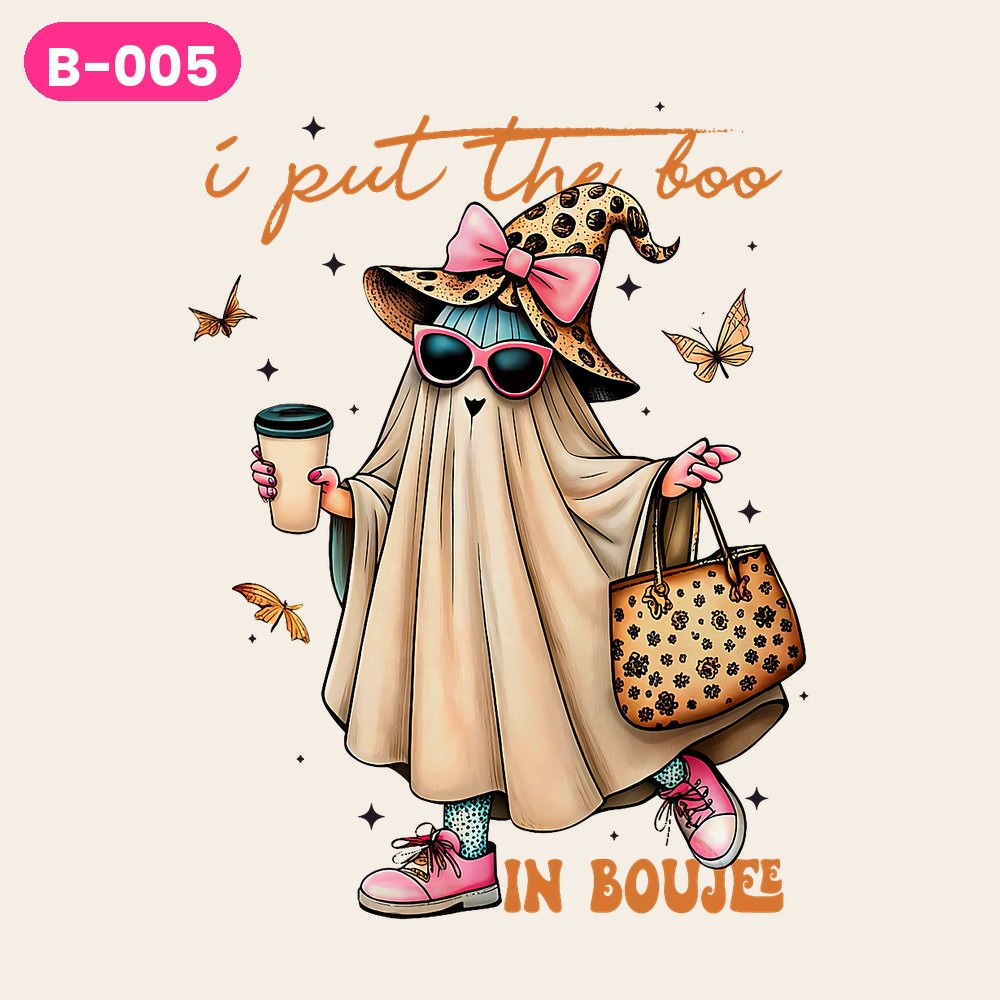 B-005 · I Put the Boo in Boujee – Leopard — on light shirts