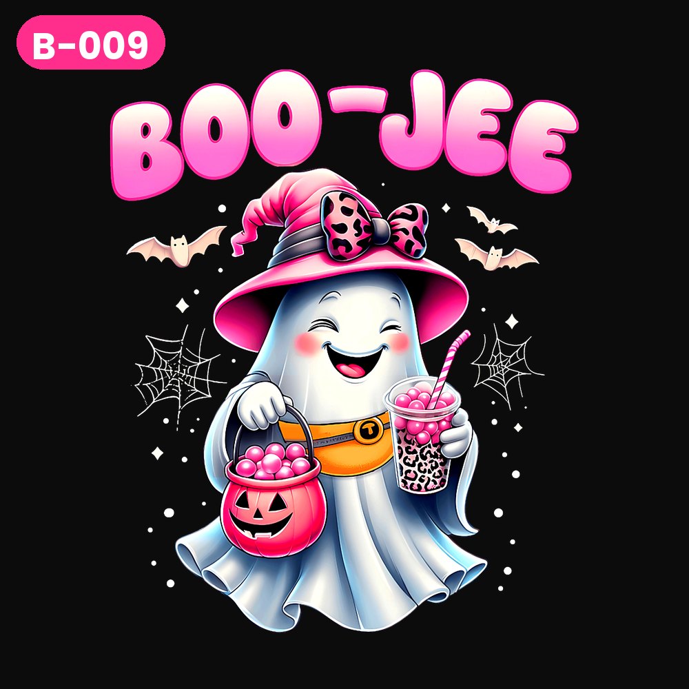 B-009 · Boo-Jee Boba — on dark shirts