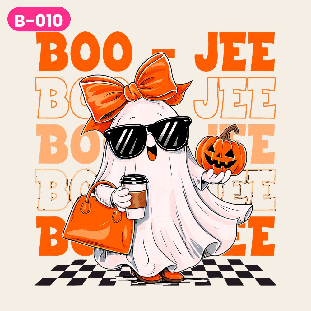 B-010 · Boo-Jee Retro Stack — on light shirts