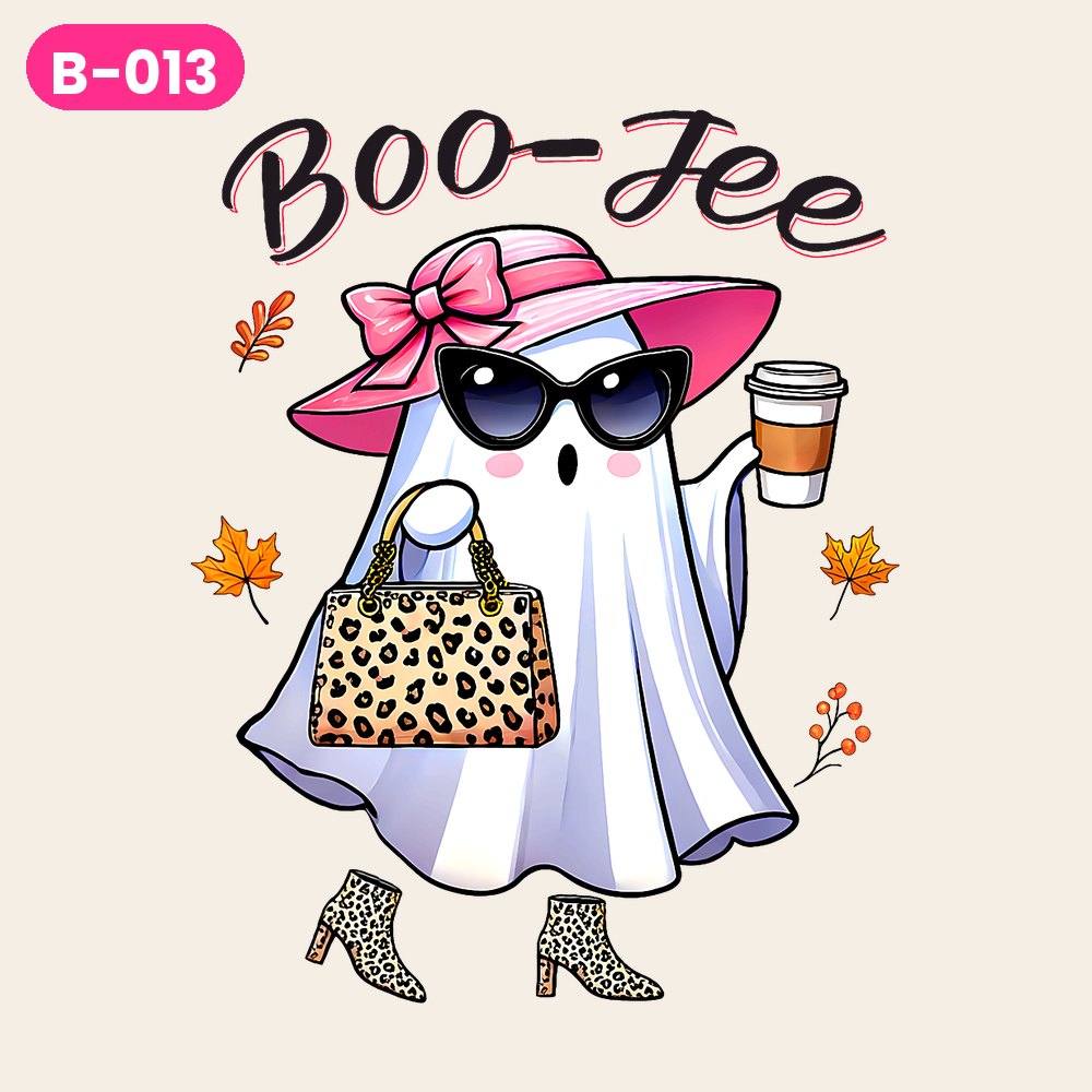 B-013 · Boo-Jee Fall Hat — on light shirts