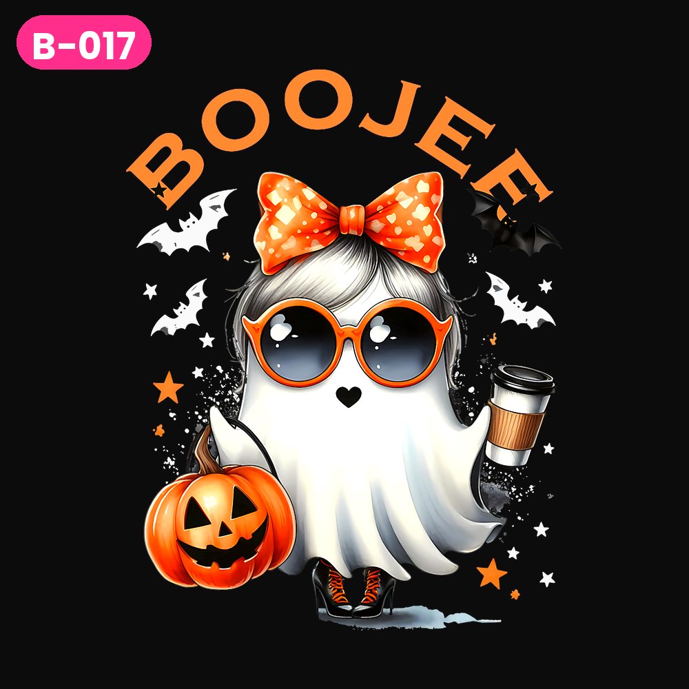 B-017 · Boojee Orange Shades — on dark shirts