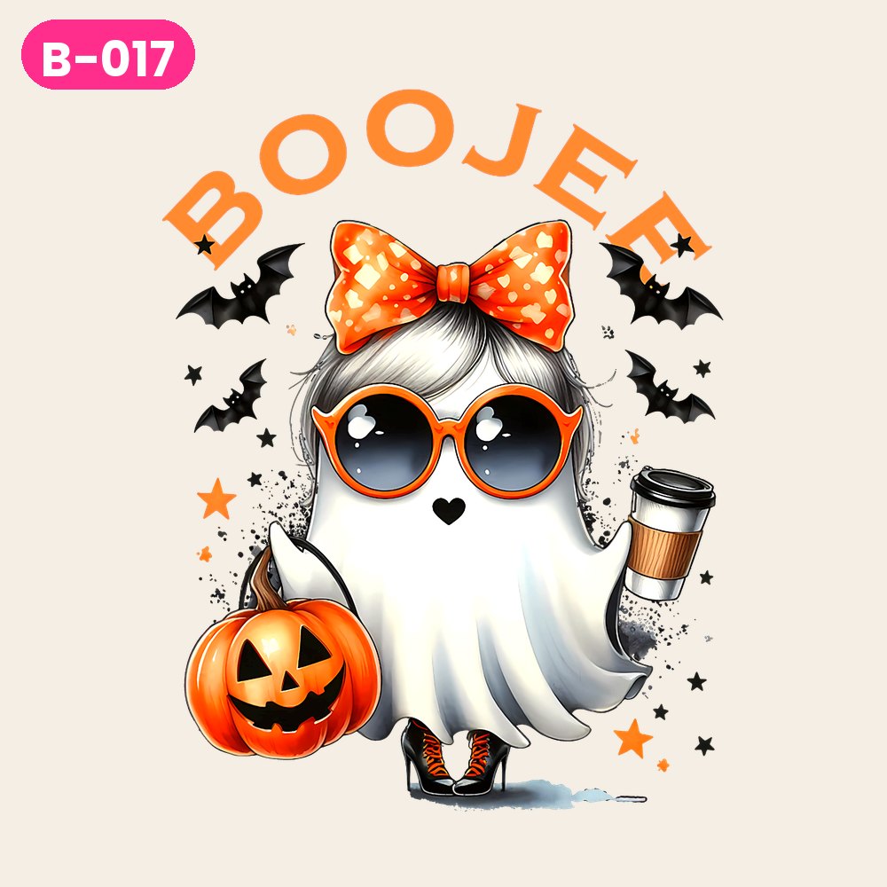B-017 · Boojee Orange Shades — on light shirts