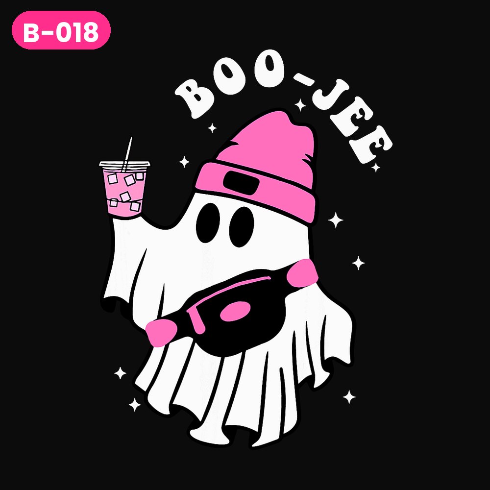B-018 · Boo-Jee Beanie — on dark shirts