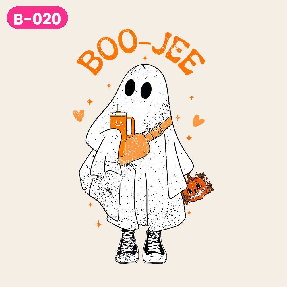 B-020 · Boo-Jee Orange Cup — on light shirts