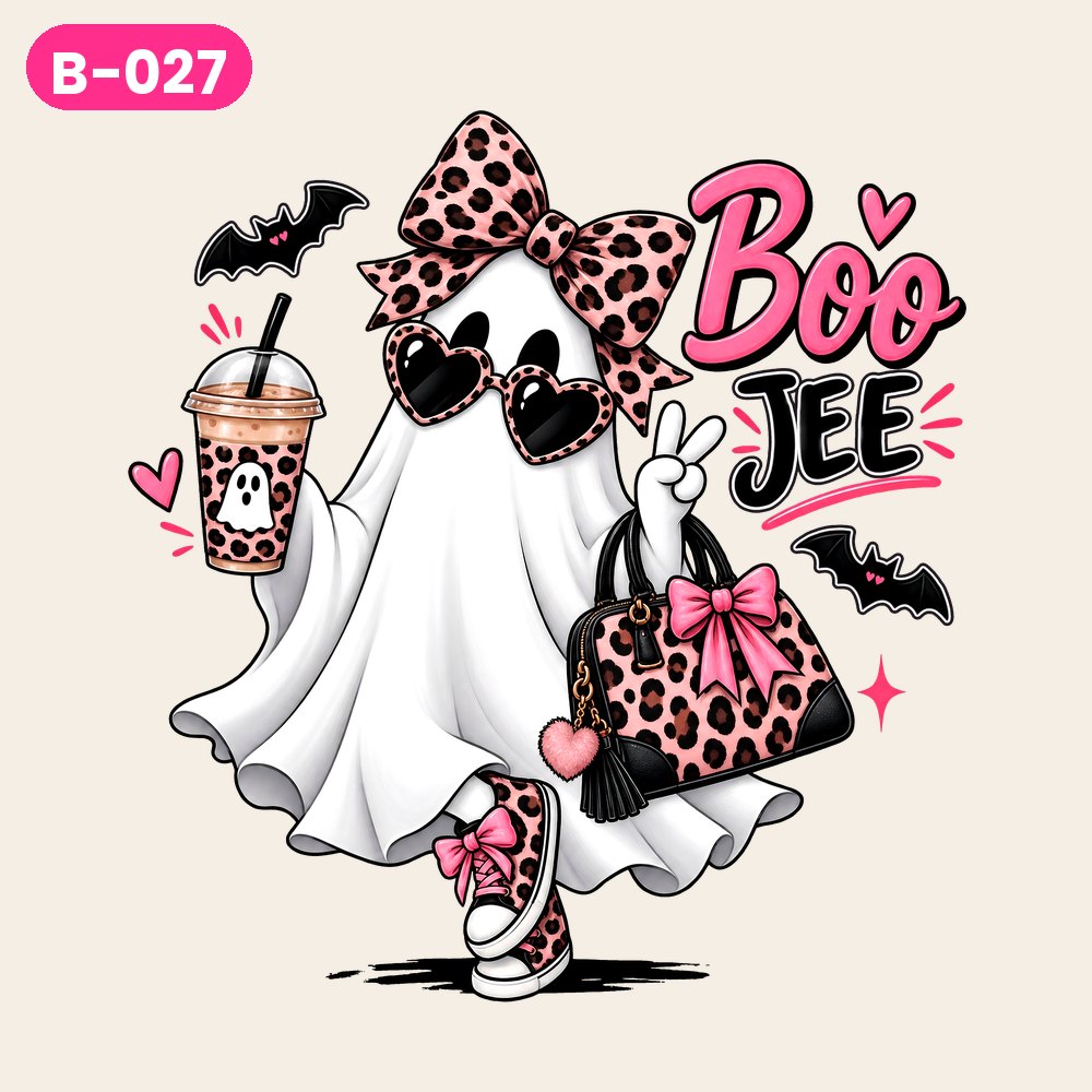 B-027 · Boo-Jee Pink Peace — on light shirts