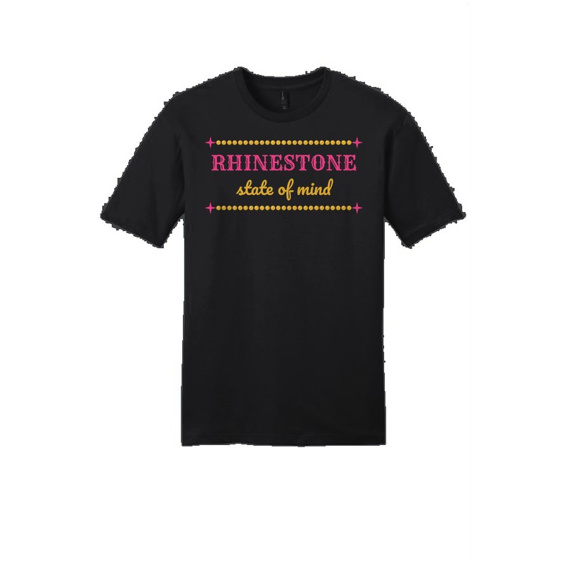 D-002 Rhinestone State of Mind — dt6000-tee black