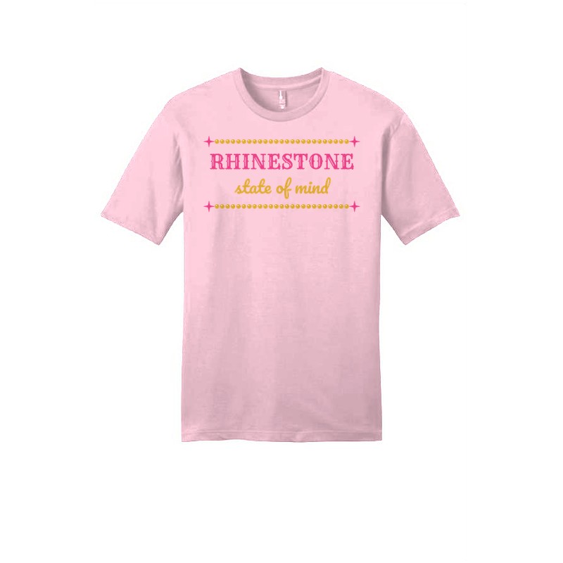 D-002 Rhinestone State of Mind — dt6000-tee lightpink