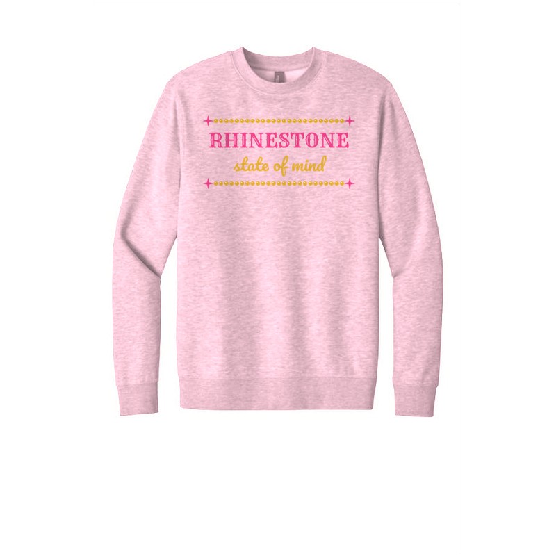 D-002 Rhinestone State of Mind — dt6104-crewneck lightpink