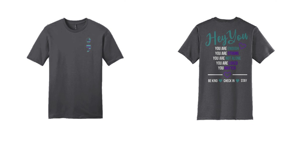 S-001 Hey You — dt6000-tee charcoal