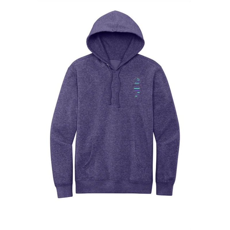 S-004 Semicolon (left chest) — dt6100-hoodie heatheredpurple