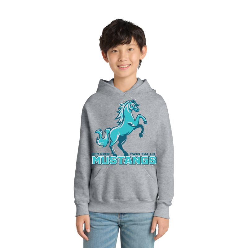 Gem Prep Mustangs youth spirit hoodie, grey